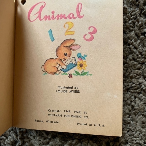 Vintage Tiny Tales 1949 123 Animal Small Book - Picture 4 of 4